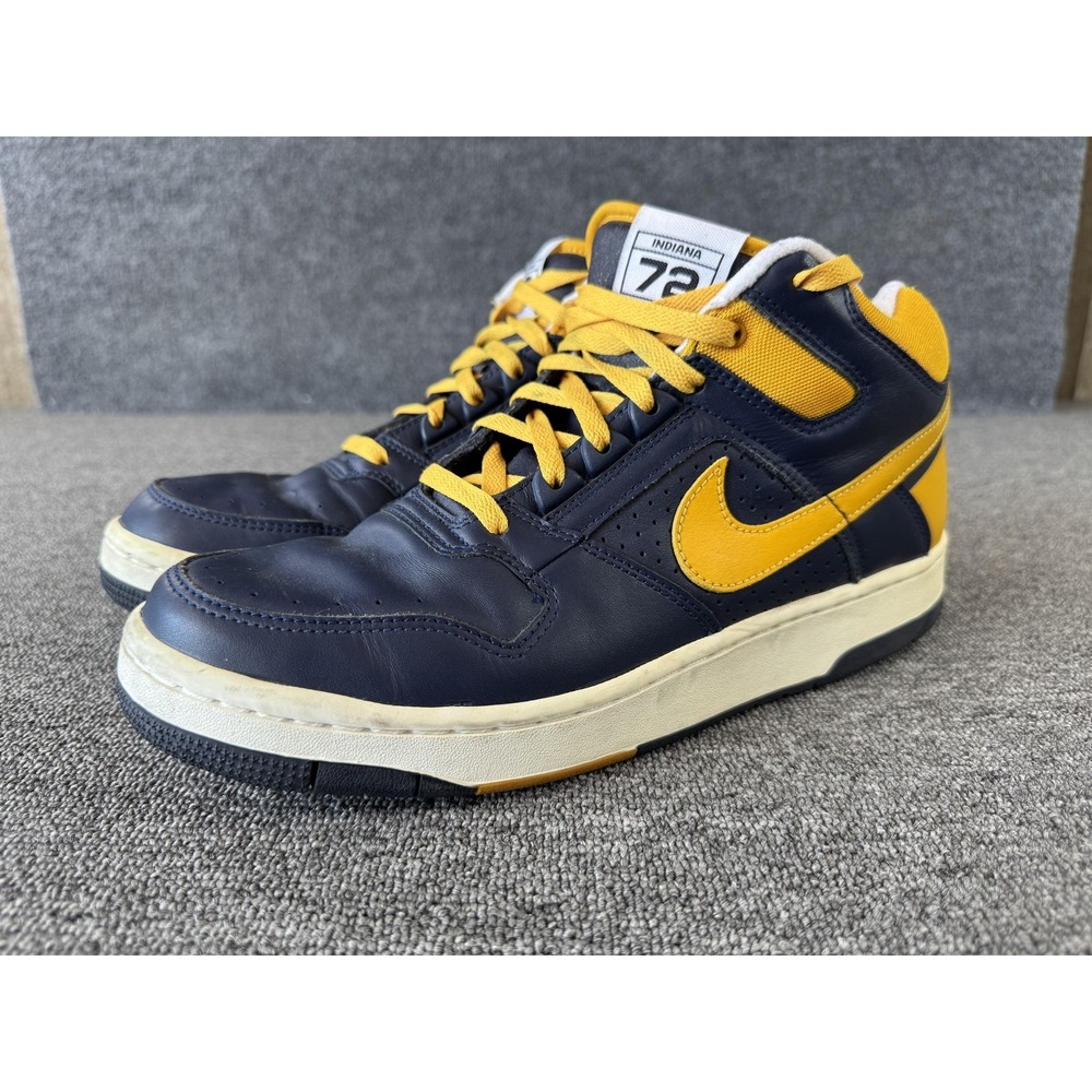 Vintage Nike Indiana 72 Shoes Mens 12 Blue Yellow Basketball 307723 471